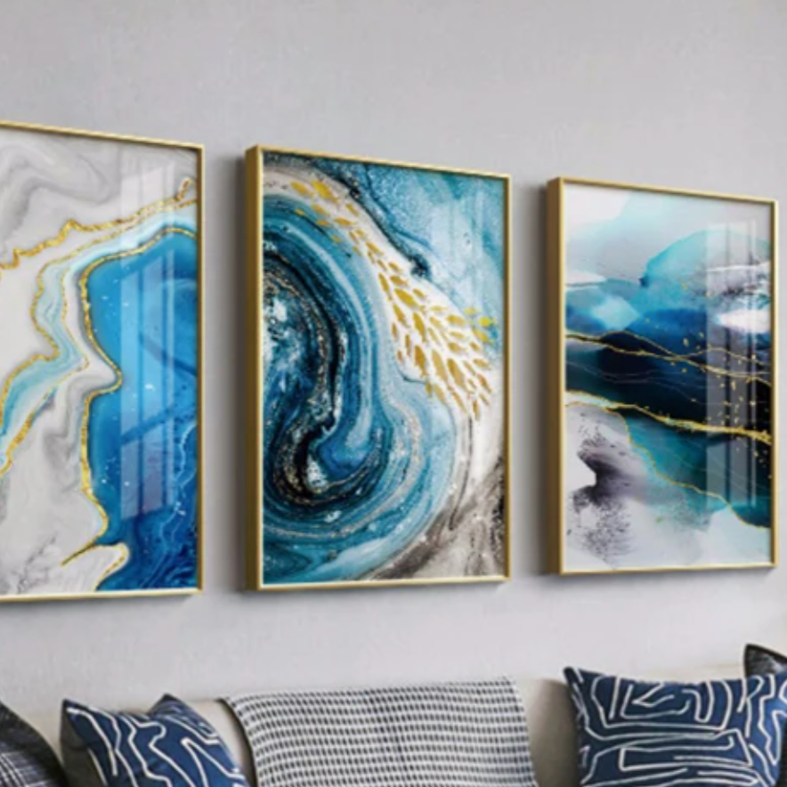 Blue Agate Water Canvas