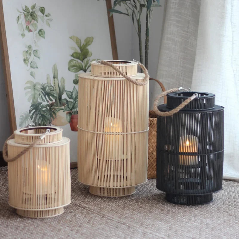Imitation Bamboo LED Candle Lantern – BRECK + FOX Imitation Bamboo LED Candle Lantern – BRECK + FOX