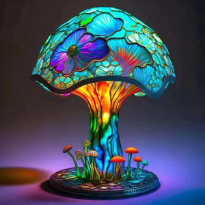Stained Glass Magic: The Mushroom Lamp - BRECK + FOX