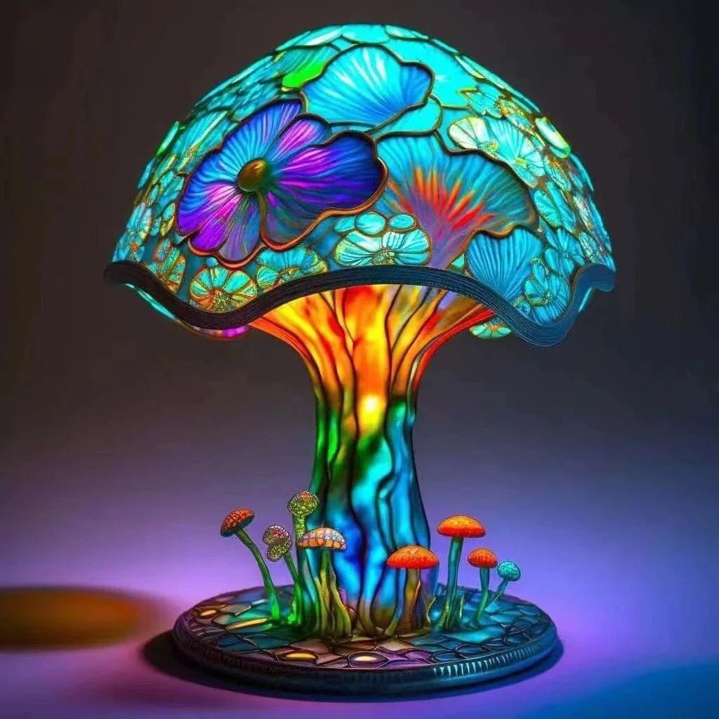 Stained Glass Mushroom Lamp Review: Illuminating Magic - BRECK + FOX