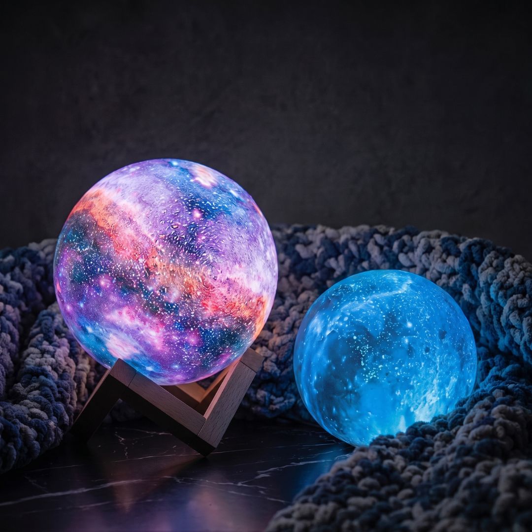 MOON Equipped ネオンクロック付きバケツライト Galaxy Moon Lamp by Breck and Fox – BRECK + FOX