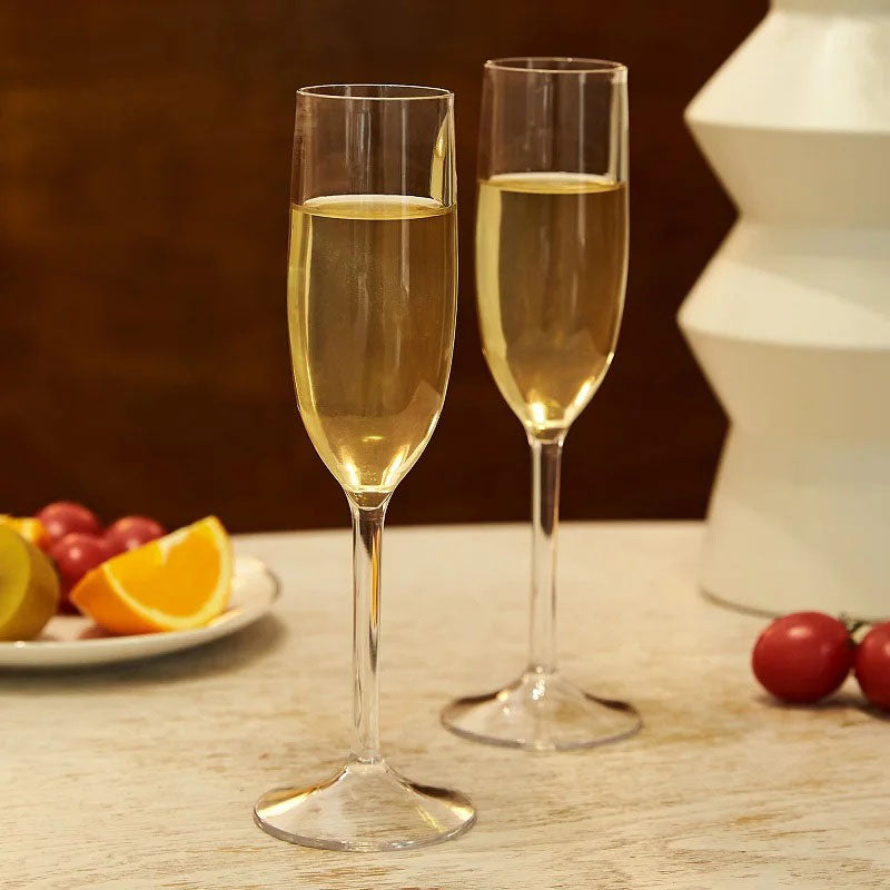 Unbreakable Acrylic Champagne Flute 4-Piece Set