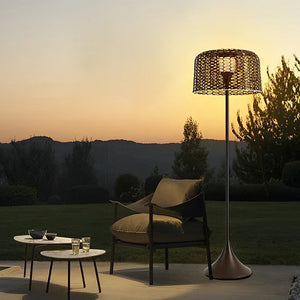 Solar Woven Floor Lamp