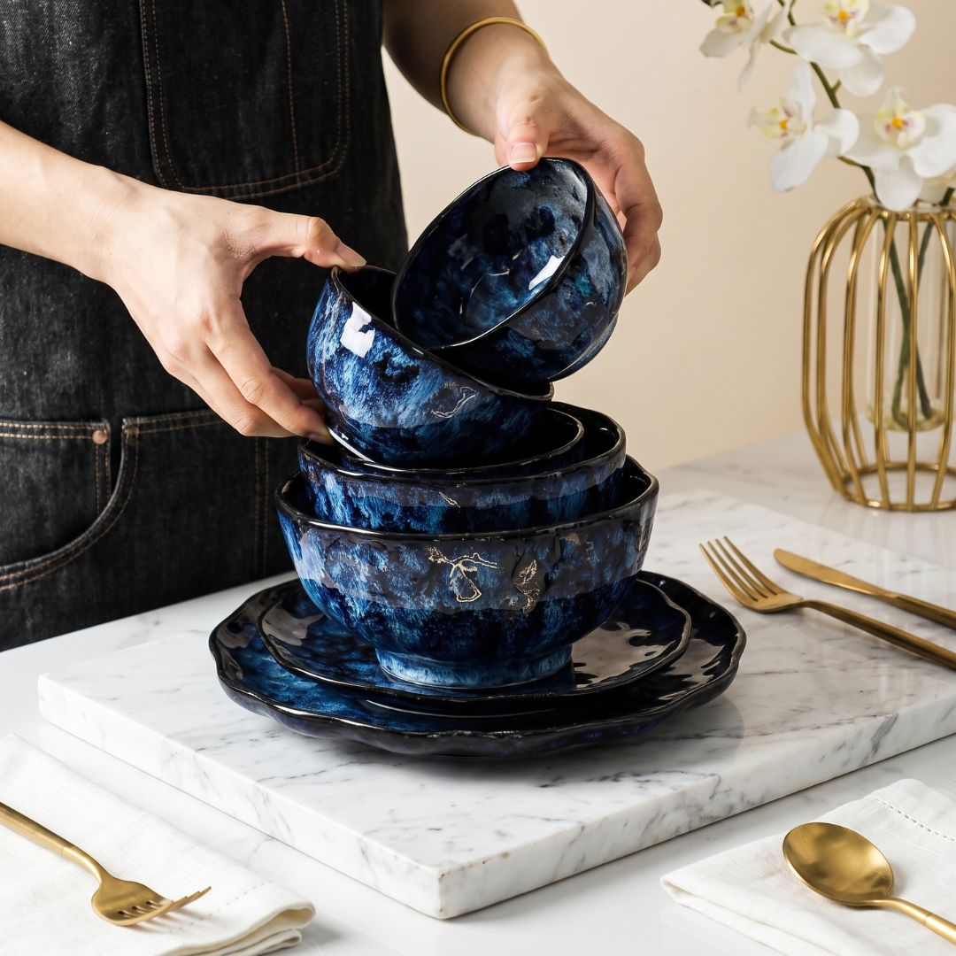 Blue Nebula 10-Piece Dinner Set – BRECK + FOX
