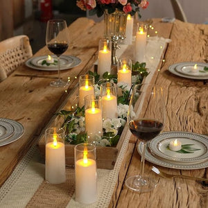 Set of 9 Flameless Acrylic Candles