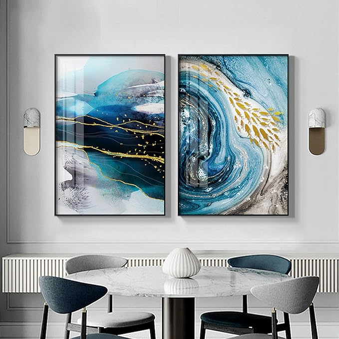 Blue Agate Water Canvas