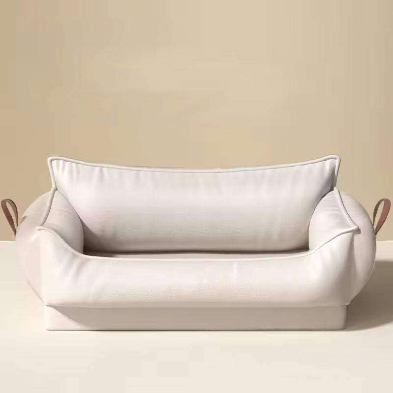 Faux Leather Dog Bed