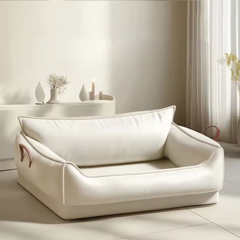 Faux Leather Dog Bed