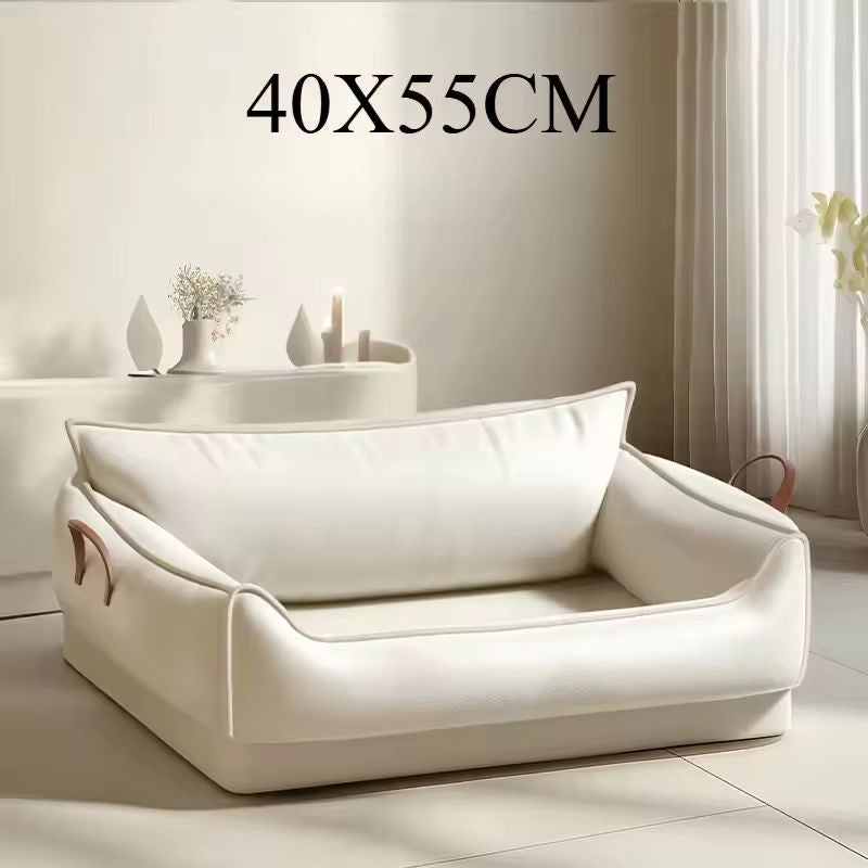 Faux Leather Dog Bed
