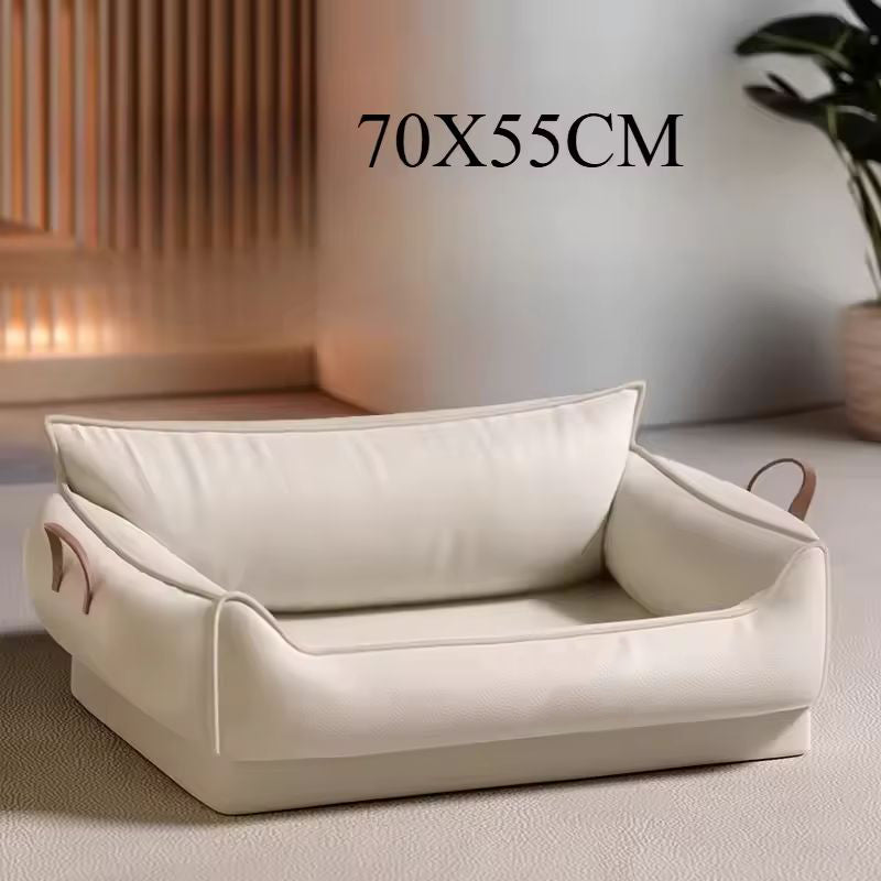 Faux Leather Dog Bed