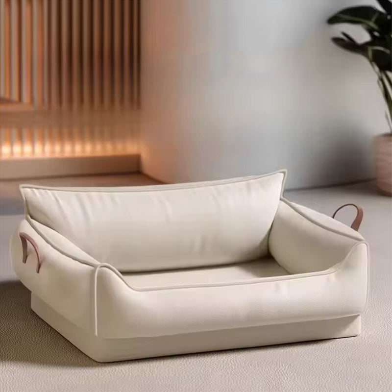 Faux Leather Dog Bed