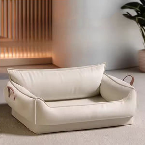 Faux Leather Dog Bed