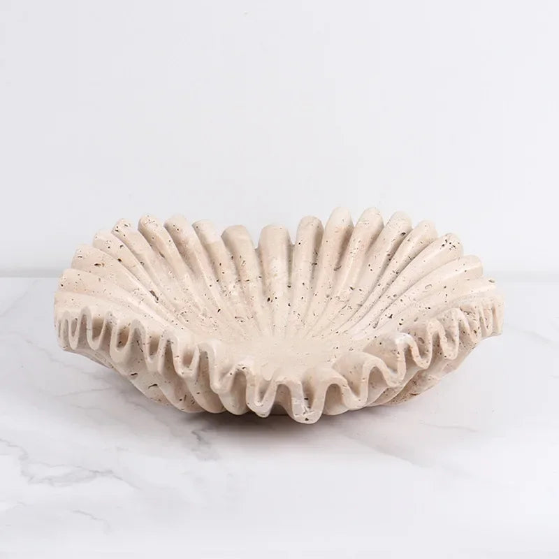 Artisan Faux Travertine Centerpiece