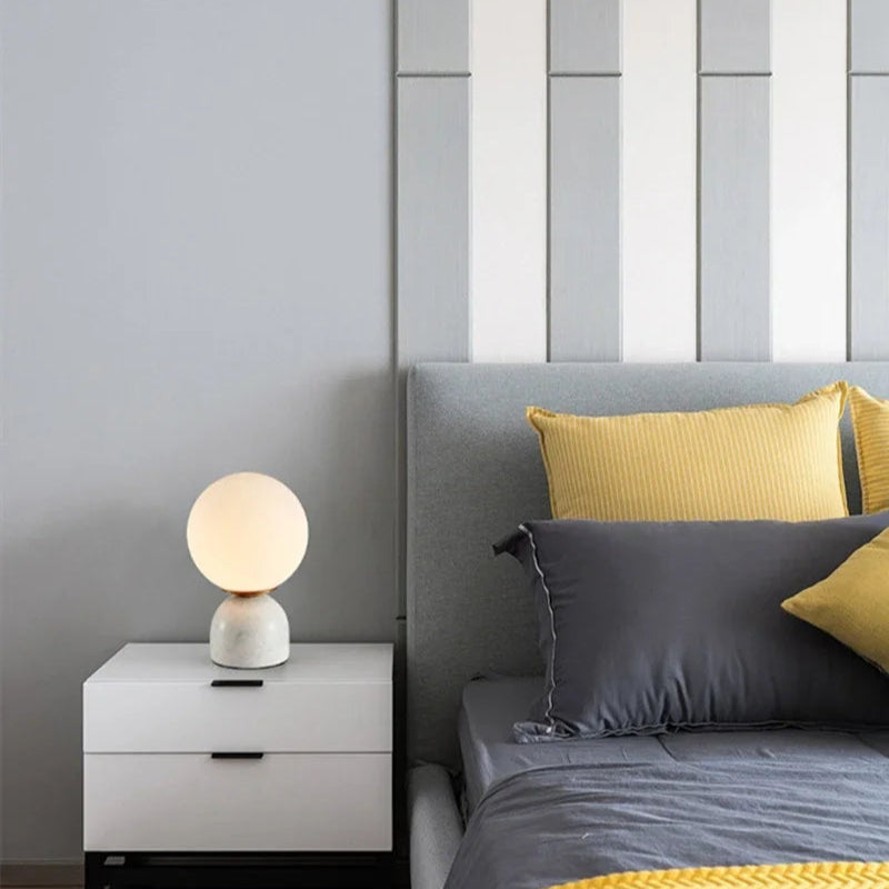 Arctic Stone Orb Lamp