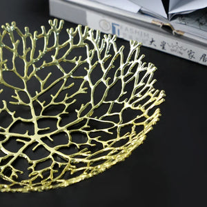 Metal Coral Decorative Bowl