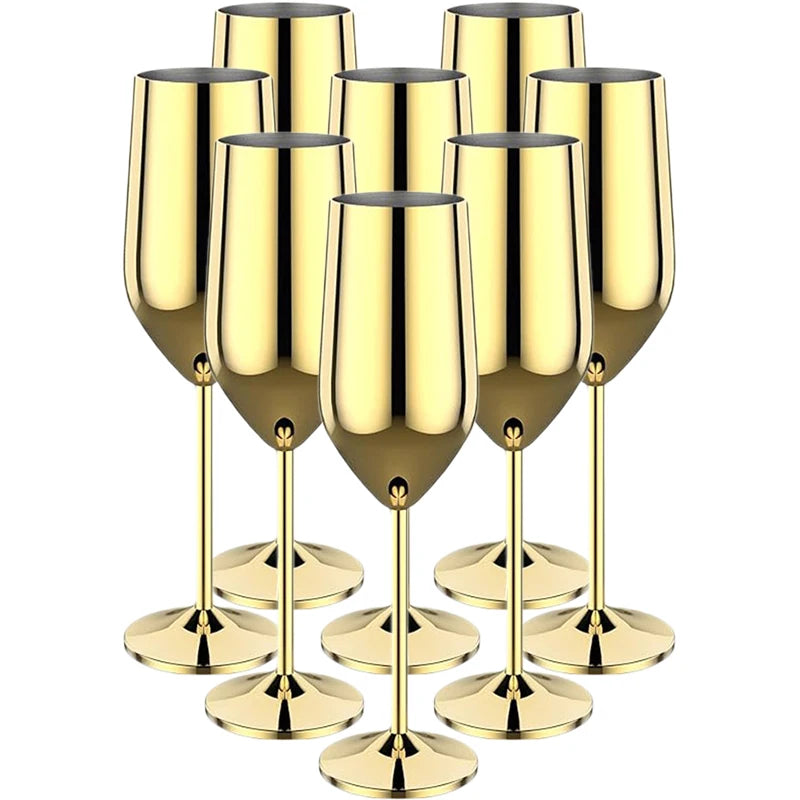 Stainless Steel 8-Piece Glassware Set