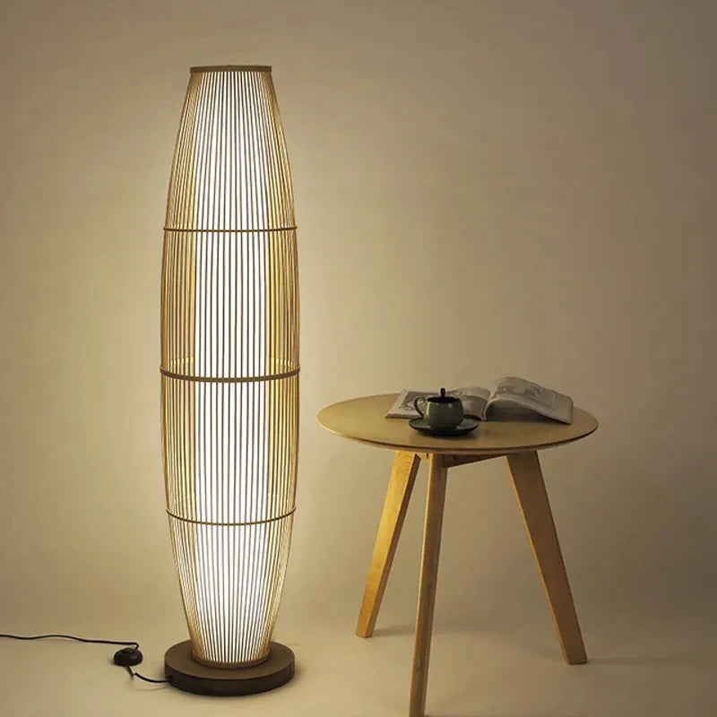 Bamboo Tower Floor Lamp