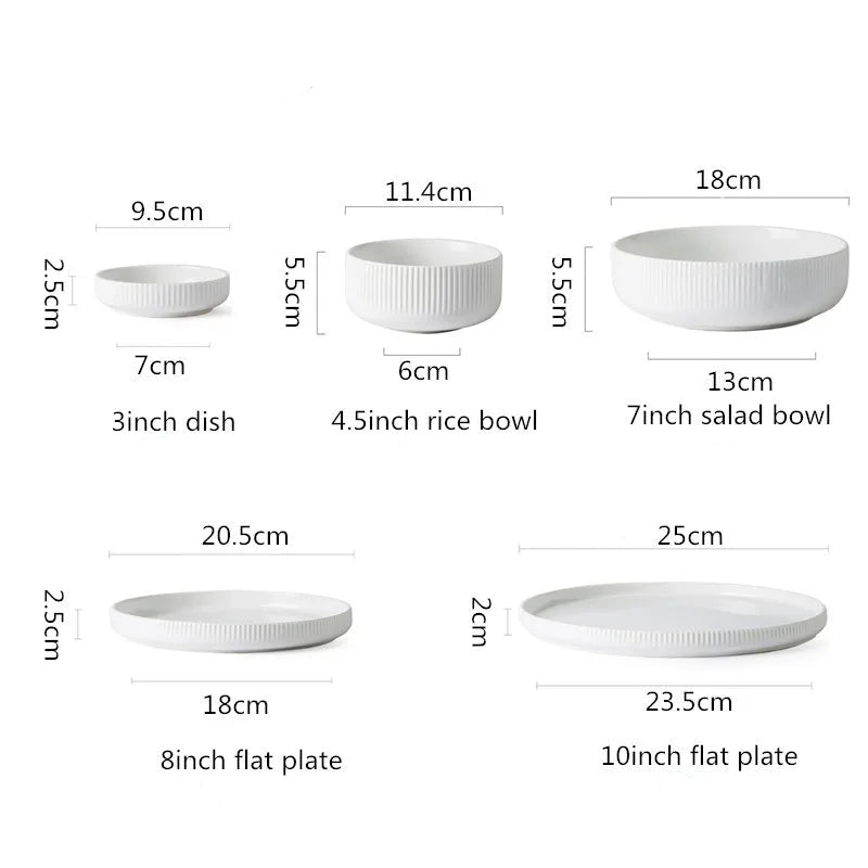 Ribbed 25-Piece Dinnerware Set