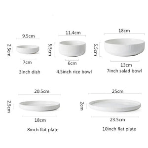 Ribbed 25-Piece Dinnerware Set
