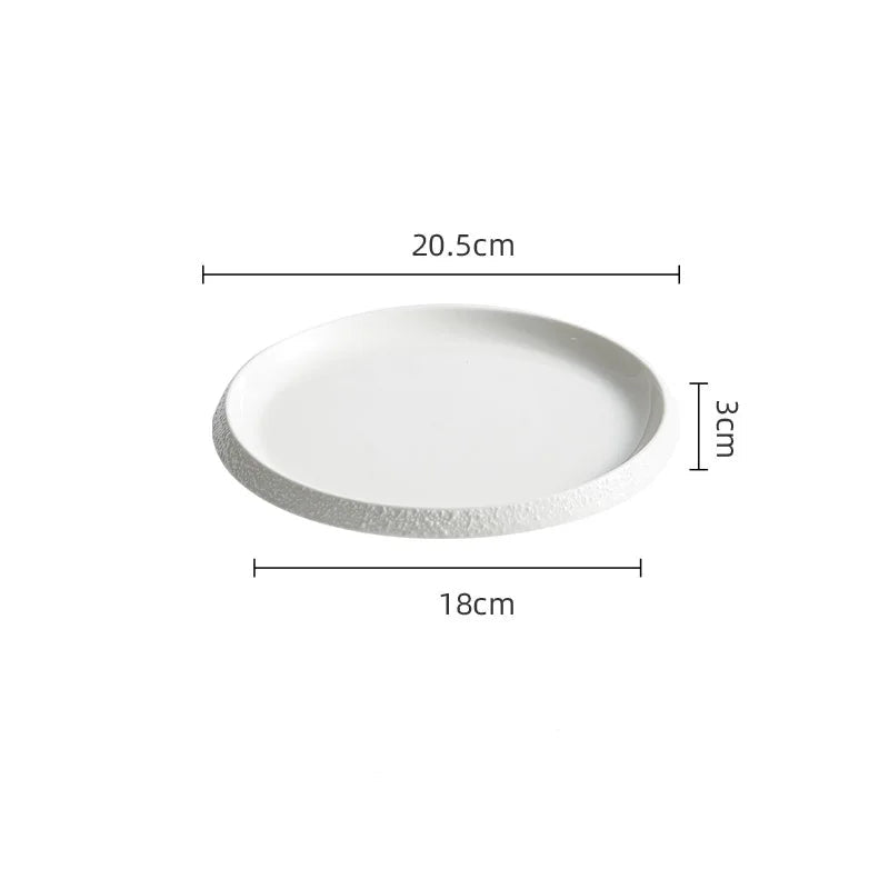 Minimalist White Ceramic Plate