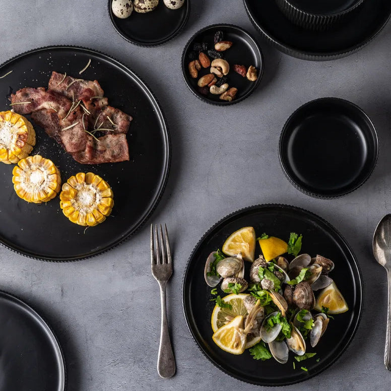 Ribbed 25-Piece Dinnerware Set