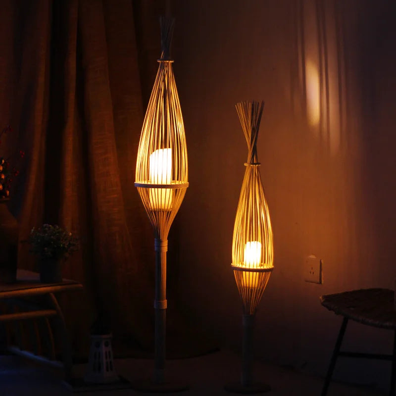 Woven LED Candlestick Lanterns