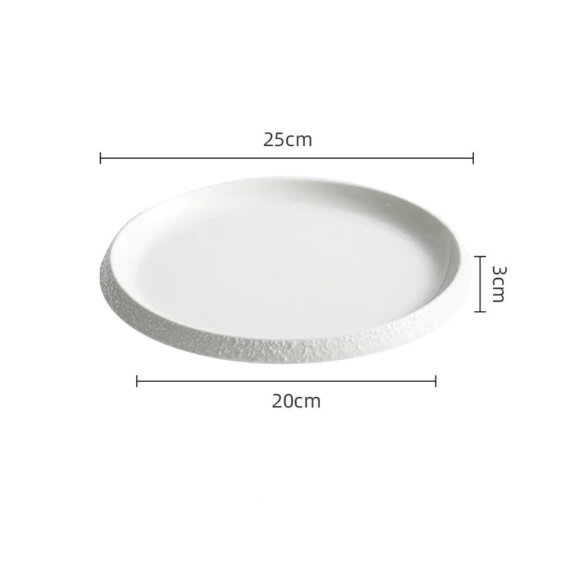 Minimalist White Ceramic Plate