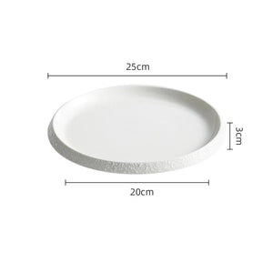 Minimalist White Ceramic Plate