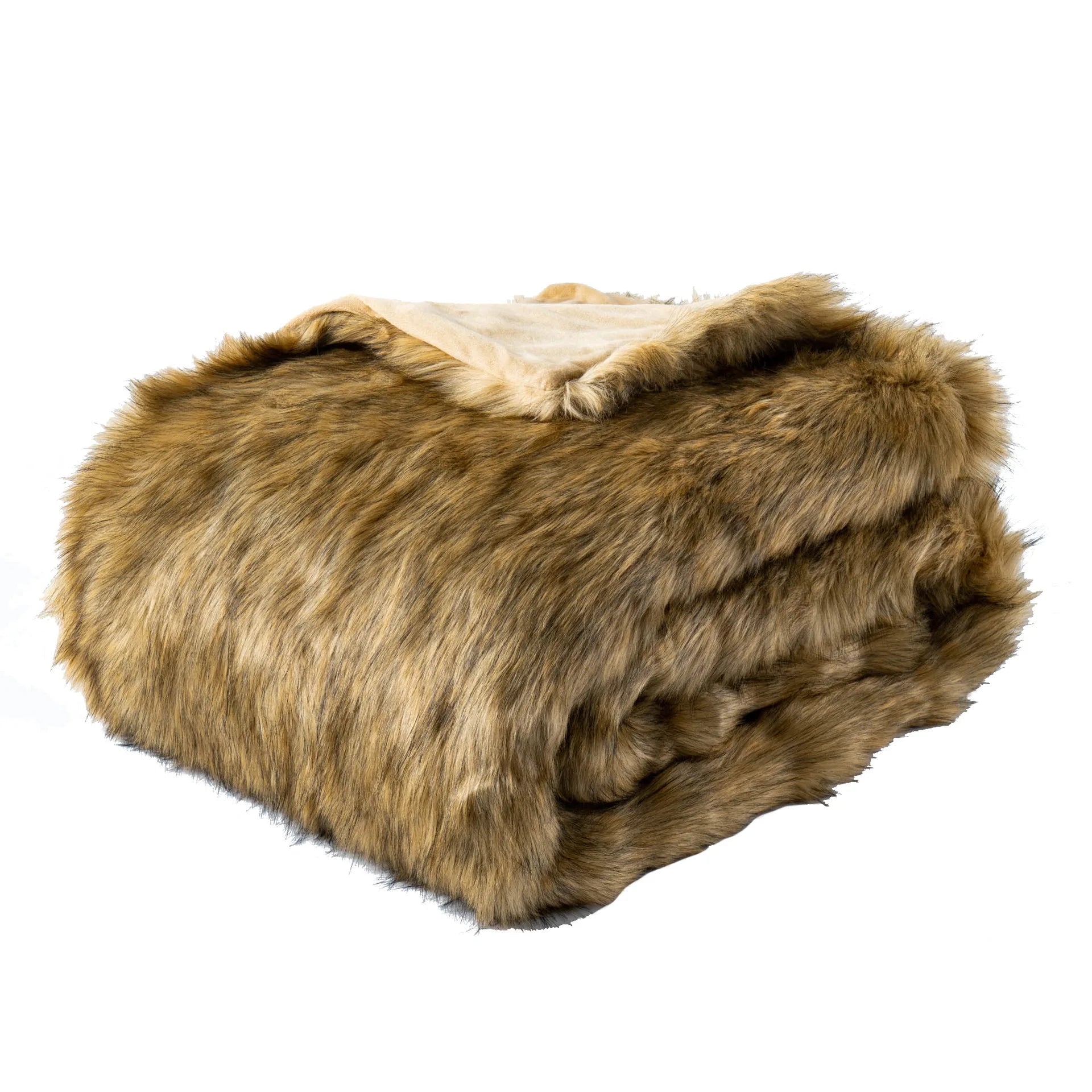 Fox Faux Fur Throw Blanket