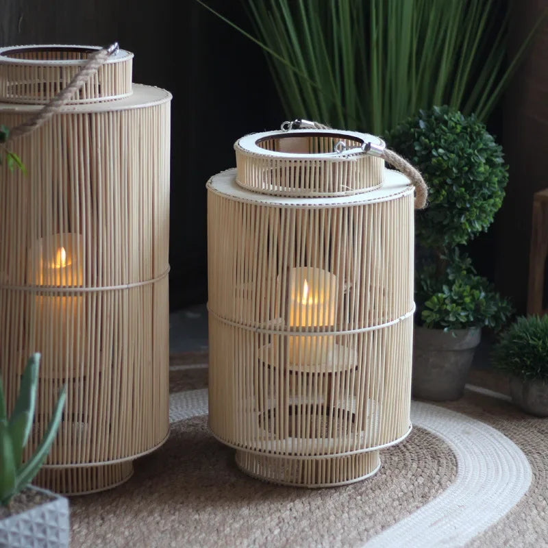 Imitation Bamboo LED Candle Lantern – BRECK + FOX Imitation Bamboo LED Candle Lantern – BRECK + FOX