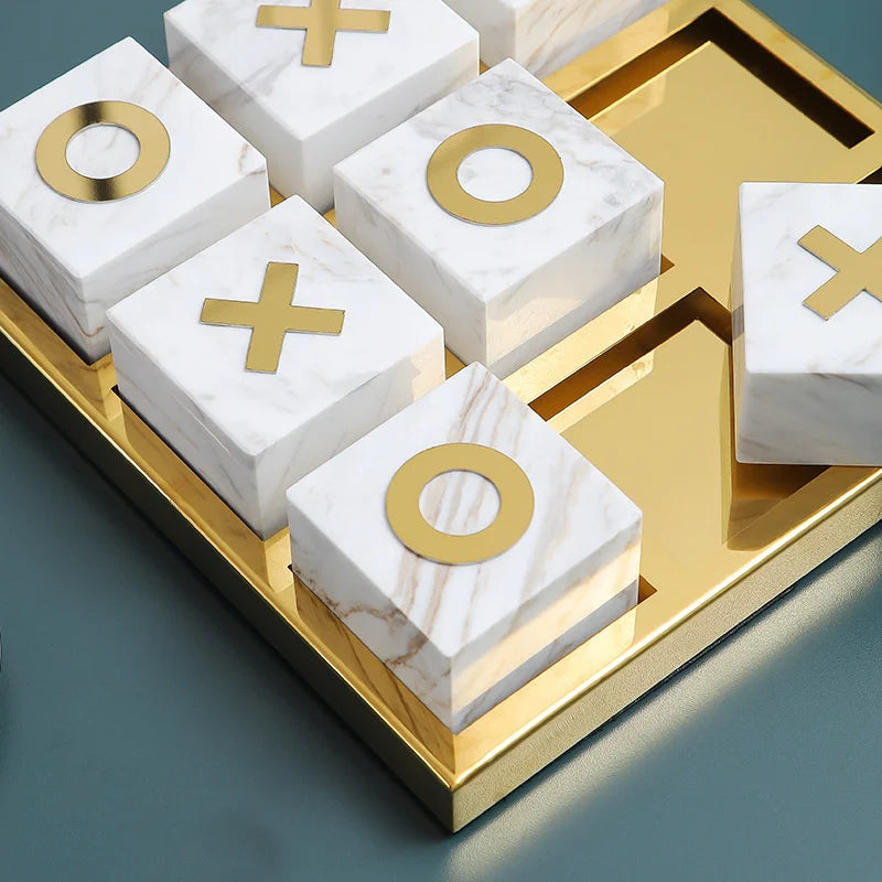 Marble Tic-Tac-Toe Board