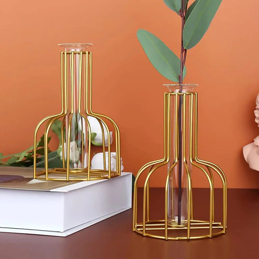 Gold Cage Vase