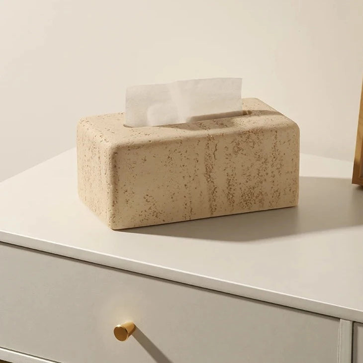 Faux Travertine Tissue Holder