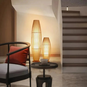 Bamboo Tower Floor Lamp