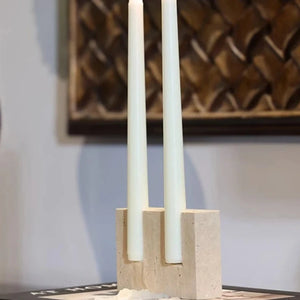 Faux Travertine Candle Holder