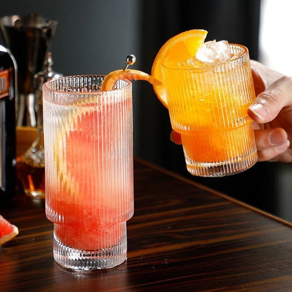 Ribbed Glasses 4-Piece Set