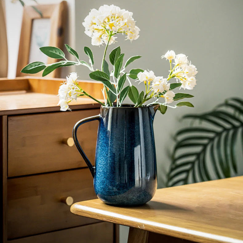 Laguna Kiln Blue Ceramic Pitcher