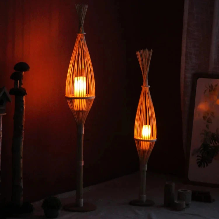 Woven LED Candlestick Lanterns