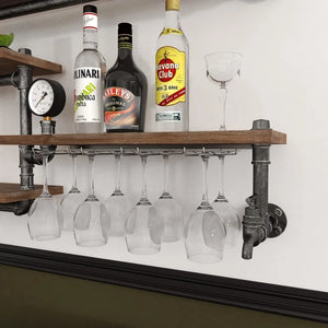 Industrial Floating Bar Shelf