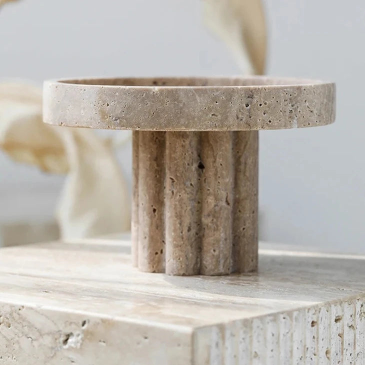 Faux Travertine Decorative Stands