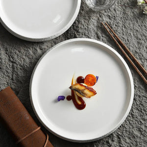 Minimalist White Ceramic Plate