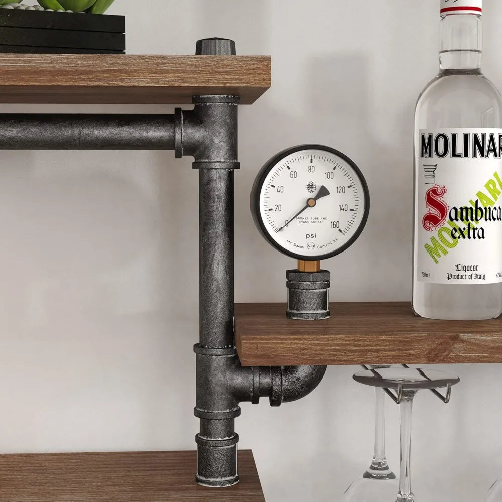 Industrial Floating Bar Shelf