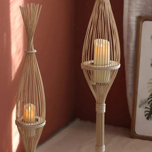 Woven LED Candlestick Lanterns