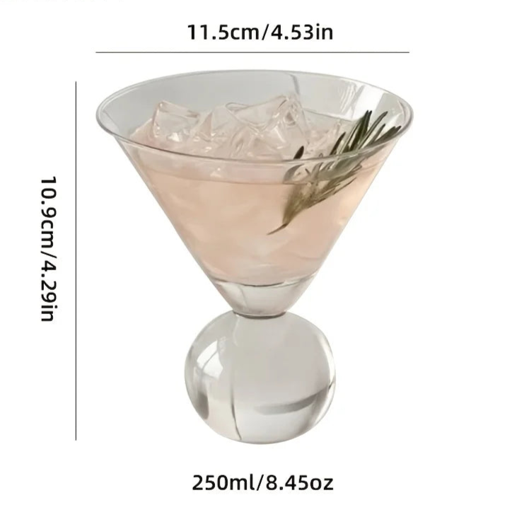 Crystal Globe Martini Glass
