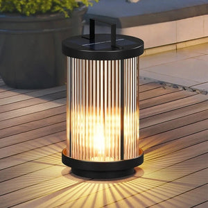 Solar Pleated Glass Lantern