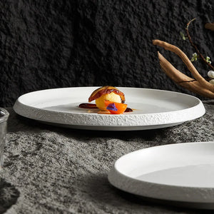 Minimalist White Ceramic Plate