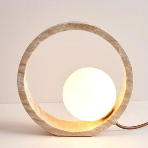Sculptural Faux Travertine Lamp