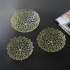 Metal Coral Decorative Bowl