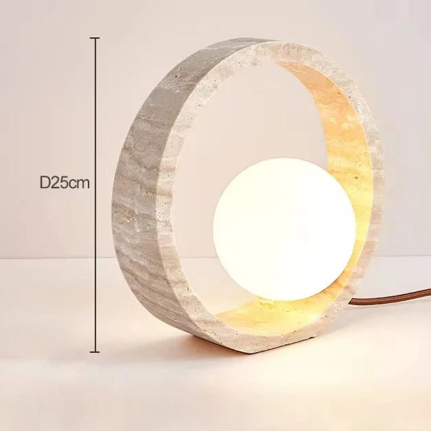 Sculptural Faux Travertine Lamp