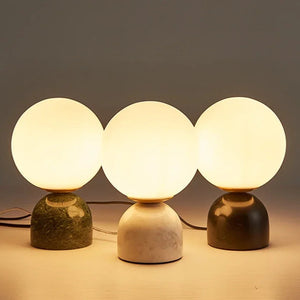 Arctic Stone Orb Lamp